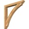 Ekena Millwork Thorton Slat Rough Sawn Bracket w/ Offset Brace, Western Red Cedar, 6"W x 46"D x 46"H BKT0604X46X46THR06RWR - alternate 1